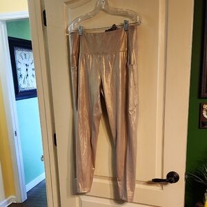 Gold Metallic Leggings